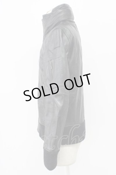 画像3: yasuyuki ishii / Luv Maison コラボ　ゴートレザースタンドネックブルゾン M ブラック T-25-11-28-014-ya-ou-YM-ZT-ML038 (3)