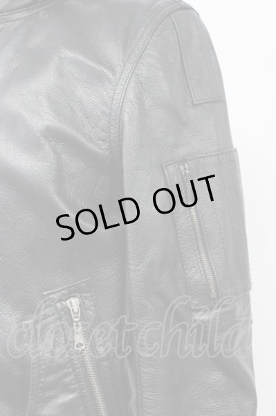 画像4: yasuyuki ishii / Luv Maison コラボ　ゴートレザースタンドネックブルゾン M ブラック T-25-11-28-014-ya-ou-YM-ZT-ML038 (4)