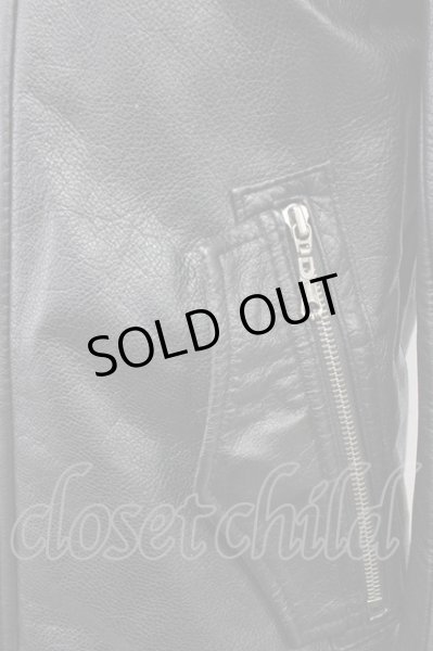 画像5: yasuyuki ishii / Luv Maison コラボ　ゴートレザースタンドネックブルゾン M ブラック T-25-11-28-014-ya-ou-YM-ZT-ML038 (5)