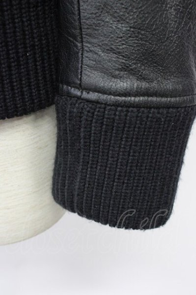 画像6: yasuyuki ishii / Luv Maison コラボ　ゴートレザースタンドネックブルゾン M ブラック T-25-11-28-014-ya-ou-YM-ZT-ML038 (6)