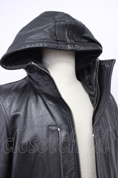 画像10: yasuyuki ishii / Luv Maison コラボ　ゴートレザースタンドネックブルゾン M ブラック T-25-11-28-014-ya-ou-YM-ZT-ML038 (10)