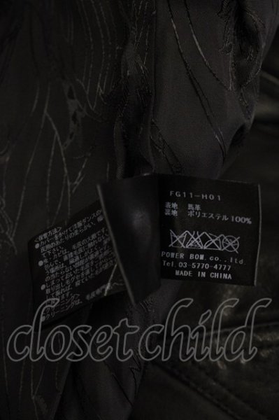 画像8: FUGA / Estホースレザーカヴァードネックライダースジャケット 44 ブラック T-25-11-28-015-FU-ja-YM-ZT-ML036 (8)