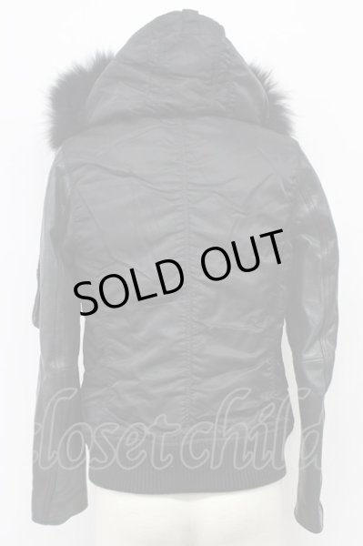 画像2: FUGA / DIAMOND DUST バイカラーN-2Bジャケット 44 ブラック T-25-11-28-017-FU-ou-YM-ZT (2)