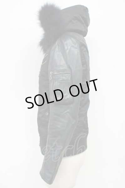 画像3: FUGA / DIAMOND DUST バイカラーN-2Bジャケット 44 ブラック T-25-11-28-017-FU-ou-YM-ZT (3)