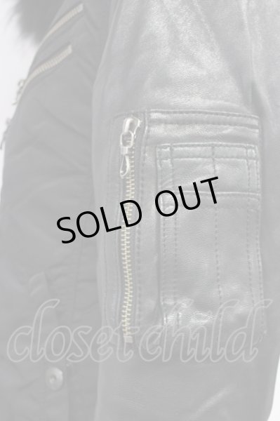 画像4: FUGA / DIAMOND DUST バイカラーN-2Bジャケット 44 ブラック T-25-11-28-017-FU-ou-YM-ZT (4)