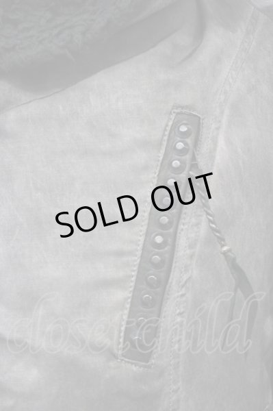 画像4: KMRii / Print Boa Hoodie Leather ブルゾン 1 ブラックｘグレー T-25-11-28-018-KM-ou-YM-ZT (4)