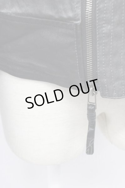 画像7: KMRii / Print Boa Hoodie Leather ブルゾン 1 ブラックｘグレー T-25-11-28-018-KM-ou-YM-ZT (7)