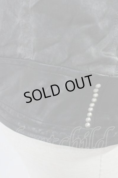 画像10: KMRii / Print Boa Hoodie Leather ブルゾン 1 ブラックｘグレー T-25-11-28-018-KM-ou-YM-ZT (10)