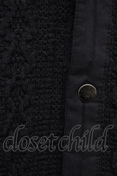 画像4: TORNADO MART / 立体編みスタンドネックニットカーディガン  ブラック T-25-11-28-004-TO-to-YM-ZT253 (4)