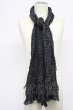 画像1: TORNADO MART / グリッターシャーリングエンボスストール  ブラックｘシルバー T-25-11-28-020-TO-0-YM-ZT (1)