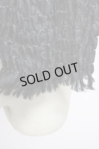 画像2: TORNADO MART / グリッターシャーリングエンボスストール  ブラックｘシルバー T-25-11-28-020-TO-0-YM-ZT (2)