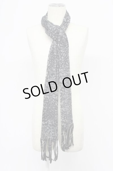 画像1: TORNADO MART / アニマルジャガードナローマフラー  ブラックｘシルバー T-25-11-28-021-TO-0-YM-ZT (1)