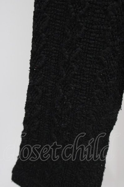 画像5: TORNADO MART / 立体編みスタンドネックニットカーディガン  ブラック T-25-11-28-004-TO-to-YM-ZT253 (5)