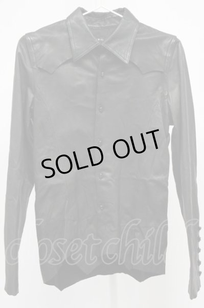 画像1: CIVARIZE / ゴートスキンスカルボタンカットオフウエスタンシャツ 44 ブラック T-25-11-28-005-CI-sh-YM-ZT-ML038 (1)