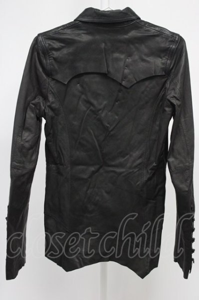 画像2: CIVARIZE / ゴートスキンスカルボタンカットオフウエスタンシャツ 44 ブラック T-25-11-28-005-CI-sh-YM-ZT-ML038 (2)