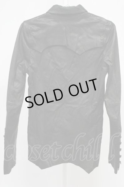 画像2: CIVARIZE / ゴートスキンスカルボタンカットオフウエスタンシャツ 44 ブラック T-25-11-28-005-CI-sh-YM-ZT-ML038 (2)