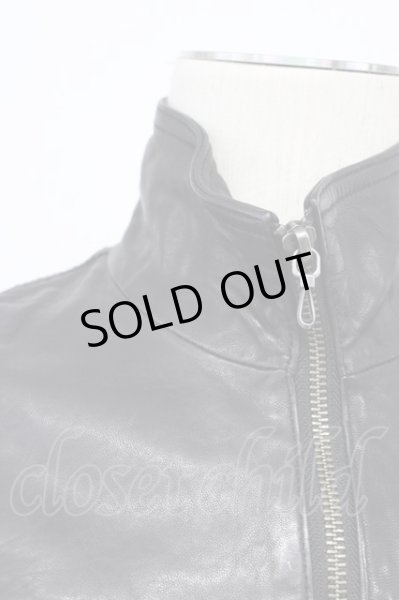 画像4: FUGA / CriminalMind セミベジタブルシープレザースタンドライダースジャケット 44 ブラック T-25-11-28-007-FU-ja-YM-ZT (4)