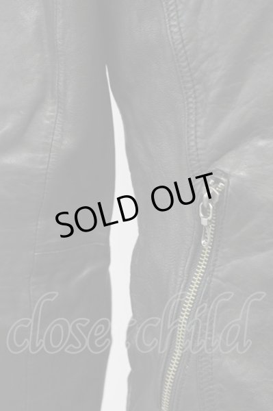 画像5: FUGA / CriminalMind セミベジタブルシープレザースタンドライダースジャケット 44 ブラック T-25-11-28-007-FU-ja-YM-ZT (5)