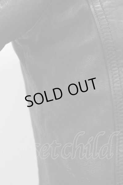 画像7: FUGA / CriminalMind セミベジタブルシープレザースタンドライダースジャケット 44 ブラック T-25-11-28-007-FU-ja-YM-ZT (7)