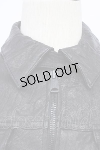 画像4: BUFFALO BOBS / THE THIRD オイルゴートレザージャケット 2 ブラック T-25-11-28-008-BU-ja-YM-ZT (4)