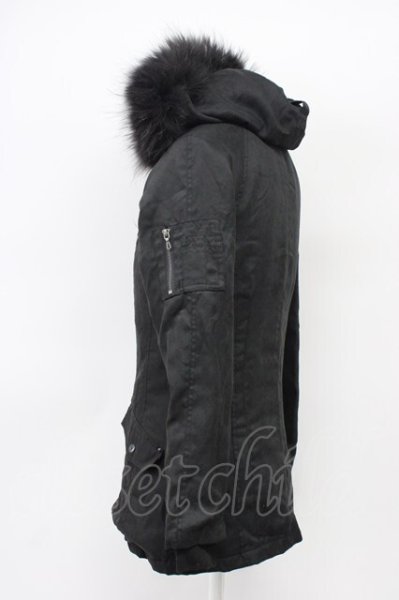 画像3: FUGA / チャイニーズラクーンファーライダースミリタリーコート 44 ブラック T-25-11-28-009-FU-ou-YM-ZT-M015 (3)