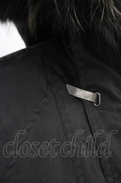 画像5: FUGA / チャイニーズラクーンファーライダースミリタリーコート 44 ブラック T-25-11-28-009-FU-ou-YM-ZT-M015 (5)