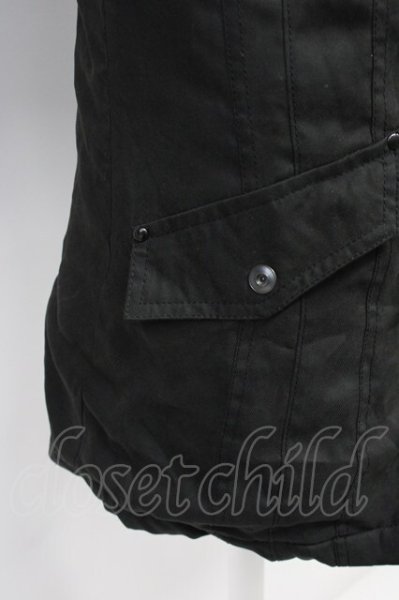 画像8: FUGA / チャイニーズラクーンファーライダースミリタリーコート 44 ブラック T-25-11-28-009-FU-ou-YM-ZT-M015 (8)