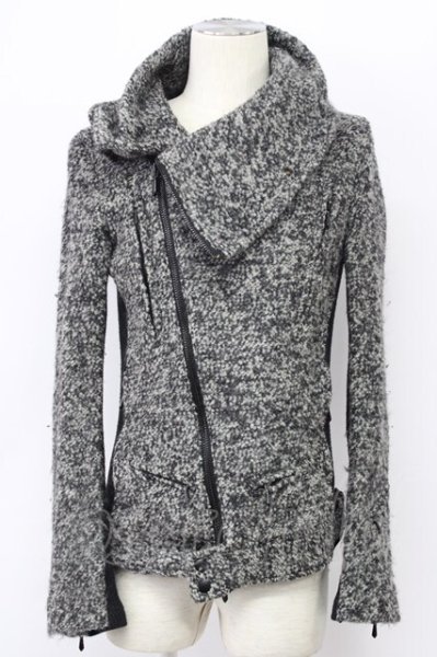 画像1: BUFFALO BOBS / アシンメトリックライダースジャケット 1 グレー T-25-11-28-011-BU-ou-YM-ZT-M015 (1)