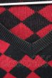 画像3: FUGA / チェッカーVニットソー 44 レッド T-25-12-01-002-FU-to-YM-ZT (3)