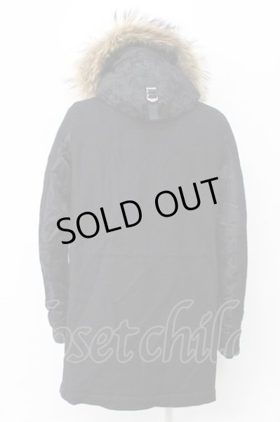 画像2: roar / ジャガード切り替えファー付きシンサレートコート 2（レディース） ブラック T-25-12-01-014-ro-ou-YM-ZT (2)