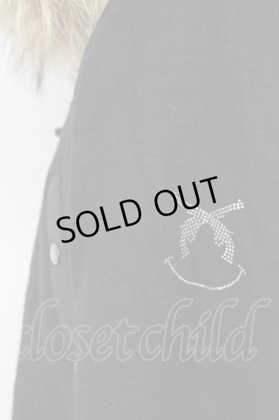 画像3: roar / ジャガード切り替えファー付きシンサレートコート 2（レディース） ブラック T-25-12-01-014-ro-ou-YM-ZT (3)