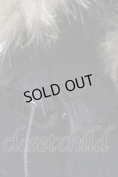 画像7: roar / ジャガード切り替えファー付きシンサレートコート 2（レディース） ブラック T-25-12-01-014-ro-ou-YM-ZT (7)