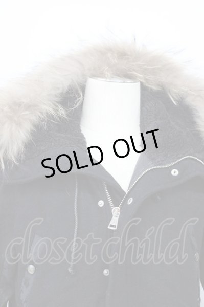 画像8: roar / ジャガード切り替えファー付きシンサレートコート 2（レディース） ブラック T-25-12-01-014-ro-ou-YM-ZT (8)