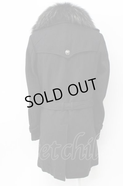 画像2: GOSTAR DE FUGA / InYourHand ファー襟コート 44 ブラック T-25-12-01-016-GO-ou-YM-ZT (2)