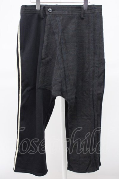 画像1: SHARE SPIRIT / アルパカウールコンビネーションサルエルパンツ M ネイビーｘｘグレー T-25-12-01-017-SH-pa-YM-ZT (1)