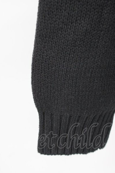 画像4: NIL DUE / NIL UN TOKYO / EMBROIDERY KNIT HOODIE パーカー F ブラック T-25-12-01-004-NI-ja-YM-ZT (4)