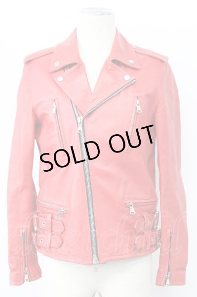 画像1: Moonage Devilment / カウレザーダブルライダースジャケット 44 レッド T-25-12-01-005-Mo-ou-YM-ZT-ML020 (1)