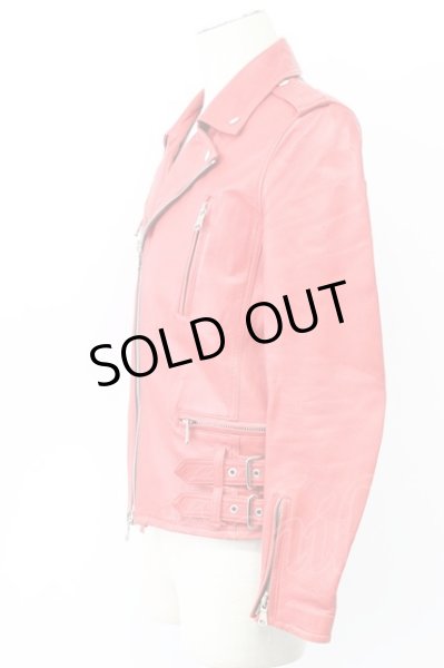 画像3: Moonage Devilment / カウレザーダブルライダースジャケット 44 レッド T-25-12-01-005-Mo-ou-YM-ZT-ML020 (3)