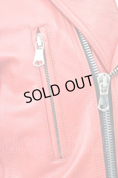 画像5: Moonage Devilment / カウレザーダブルライダースジャケット 44 レッド T-25-12-01-005-Mo-ou-YM-ZT-ML020 (5)