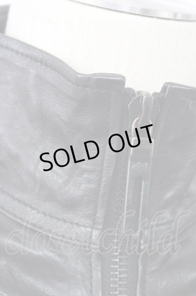 画像4: FUGA / カウハイドスタンドネックシングルライダースジャケット 44 ブラック T-25-12-01-009-FU-ja-YM-ZT-ML015 (4)