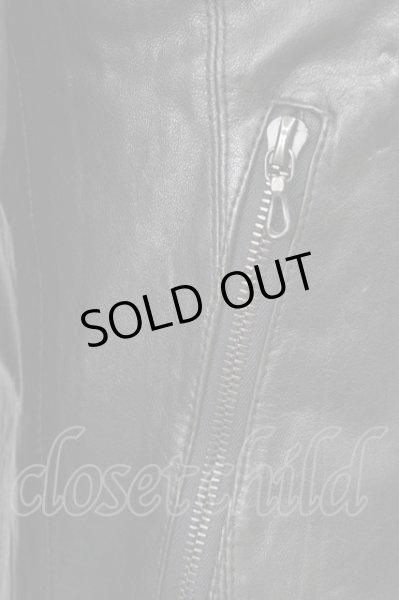 画像6: FUGA / カウハイドスタンドネックシングルライダースジャケット 44 ブラック T-25-12-01-009-FU-ja-YM-ZT-ML015 (6)