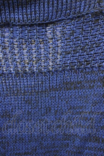 画像7: MURDER LICENSE / ケーブル編みショ-ルカラーダブルカーディガン 46 ブルー T-25-12-01-001-MU-ja-YM-ZT (7)