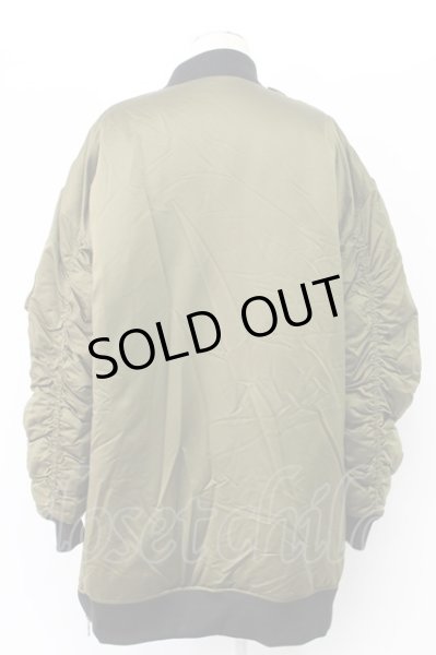 画像2: Moonage Devilment / アシンメトリーオーバーMA-1 LONG 46 カーキ T-25-12-01-010-Mo-ou-YM-ZT-M109 (2)