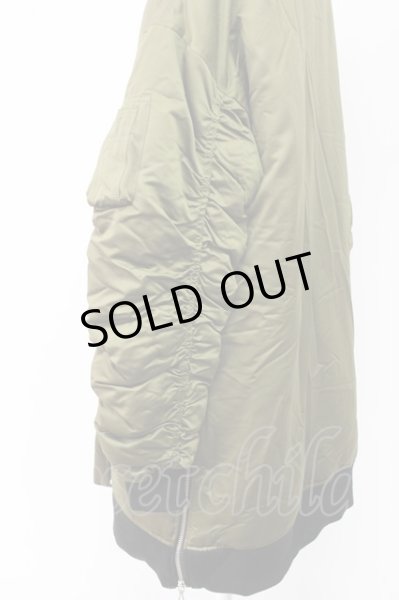 画像3: Moonage Devilment / アシンメトリーオーバーMA-1 LONG 46 カーキ T-25-12-01-010-Mo-ou-YM-ZT-M109 (3)