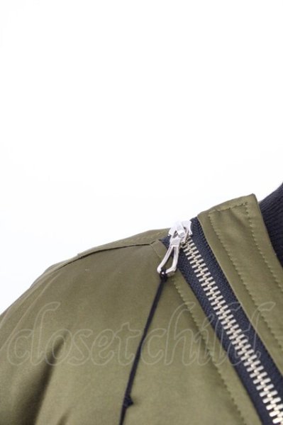 画像5: Moonage Devilment / アシンメトリーオーバーMA-1 LONG 46 カーキ T-25-12-01-010-Mo-ou-YM-ZT (5)