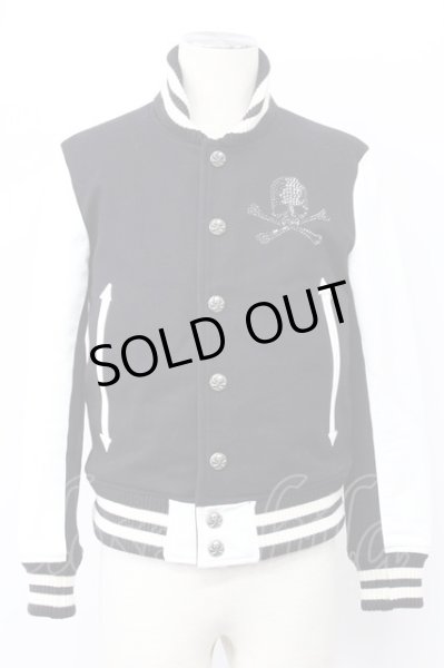 画像1: Roen / レザーコンビスワロフスキースタジャン 44 ブラックｘホワイト T-25-12-01-011-Ro-ou-YM-ZT-ML015 (1)