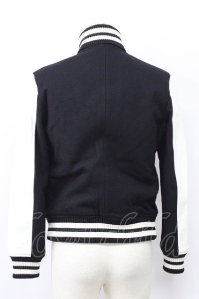 画像2: Roen / レザーコンビスワロフスキースタジャン 44 ブラックｘホワイト T-25-12-01-011-Ro-ou-YM-ZT (2)