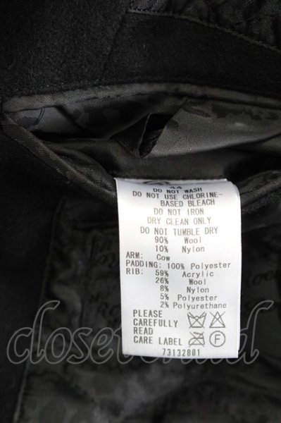 画像9: Roen / レザーコンビスワロフスキースタジャン 44 ブラックｘホワイト T-25-12-01-011-Ro-ou-YM-ZT (9)