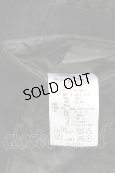 画像9: Roen / レザーコンビスワロフスキースタジャン 44 ブラックｘホワイト T-25-12-01-011-Ro-ou-YM-ZT-ML015 (9)