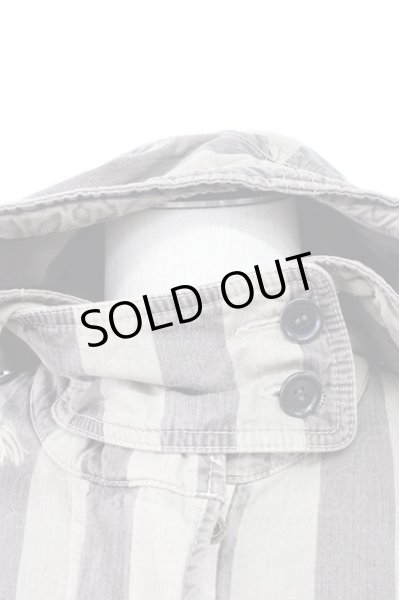 画像4: SHARE SPIRIT / ストライプモッズコート 36（レディース） グレーｘライトグレー T-25-12-01-012-SH-ou-YM-ZT-M109 (4)